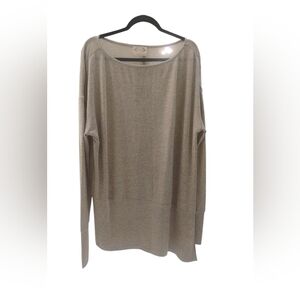 Mia Jay Beige Hi Lo Mini Dress Long Sleeve Women's SZ M NWT